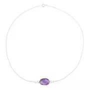 Gargantilla cadena eslabón pulsera fina para entrepieza - Plata 925 x40cm