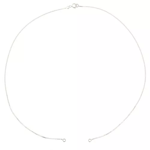 Gargantilla cadena eslabón Veneciana para entrepieza - Plata 925 x41cm