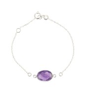 Pulsera para niña - eslabón Forçat para entrepieza - de Plata 925 x13 cm