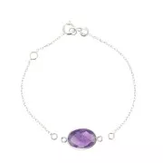 Pulsera para niña - eslabón Forçat para entrepieza - de Plata 925 x13 cm