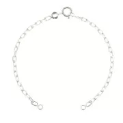 Pulsera eslabón Forçat para entrepieza - Plata 925 x14.5cm