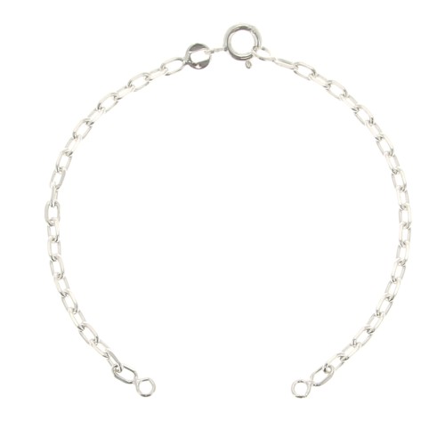 Pulsera eslabón Forçat para entrepieza - Plata 925 x14.5cm