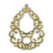 Colgante ligero gota 68 mm dorado x1