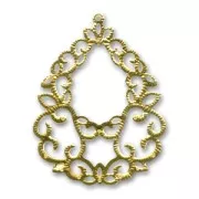 Colgante ligero gota 68 mm dorado x1