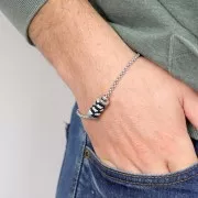 Cadena eslabón Jaseron 3 mm - eslabones cerrados de Acero inoxidable 316L x1m