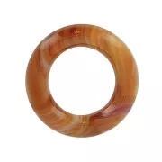 Colgante anilla 30 mm acetato de celulosa - Marmoleado Naranja x1
