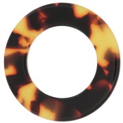 Colgante anilla 29 mm acetato de celulosa escama tortuga Marrón Negro x1|raw }}