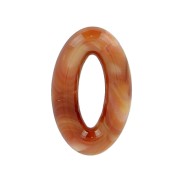 Colgante ovalado 29x18 mm acetato de celulosa - Marbré Naranja x1