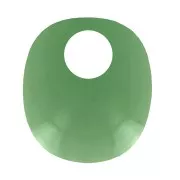 Dije ovalado design de acrílico 17.5x15 mm - Verde transparente x1