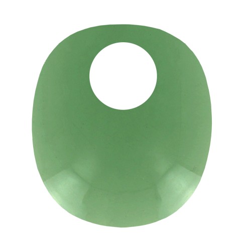 Dije ovalado design de acrílico 17.5x15 mm - Verde transparente x1