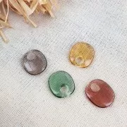 Dije ovalado design de acrílico 17.5x15 mm - Verde transparente x1