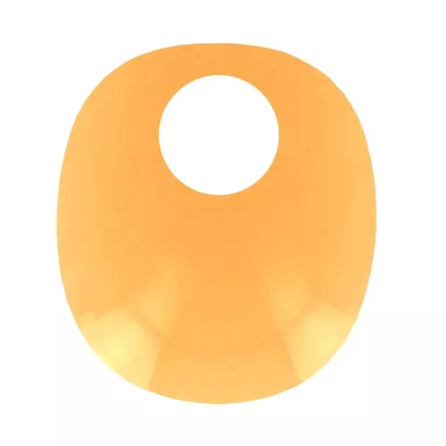 Dije ovalado design de acrílico 17.5x15 mm - Amarillo transparente x1