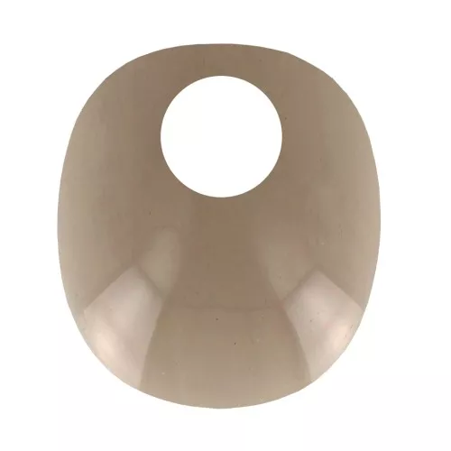 Dije ovalado design de acrílico 17.5x15 mm - Marrón transparente x1