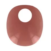 Dije ovalado design de acrílico 17.5x15 mm - Terracotta transparente x1