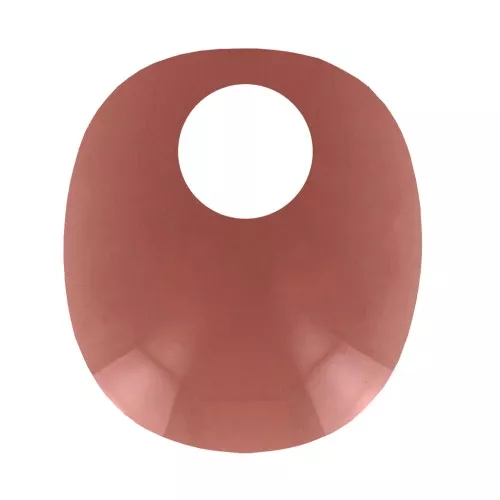 Dije ovalado design de acrílico 17.5x15 mm - Terracotta transparente x1