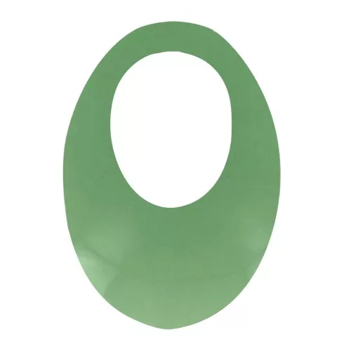Colgante ovalado calado de acrílico 20x14 mm - Verde transparente x1