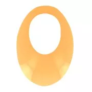 Colgante ovalado calado de acrílico 20x14 mm - Amarillo transparente x1