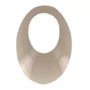 Colgante ovalado calado de acrílico 20x14 mm - Marrón transparente x1