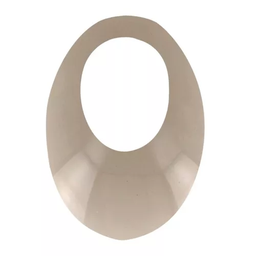 Colgante ovalado calado de acrílico 20x14 mm - Marrón transparente x1