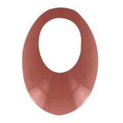 Colgante ovalado calado de acrílico 20x14 mm - Terracotta transparente x1