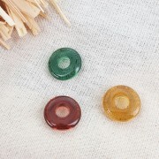 Colgante donuts de acrílico 21 mm - Amarillo transparente x1