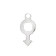 Dije símbolo masculino 12x6 mm - Acero inoxidable x1|raw }}