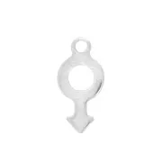 Dije símbolo masculino 12x6 mm - Acero inoxidable x1