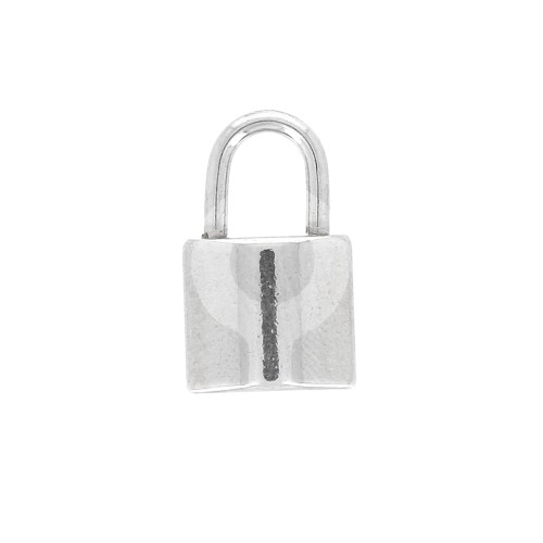 Dije candado 16x10 mm - Acero inoxidable x1