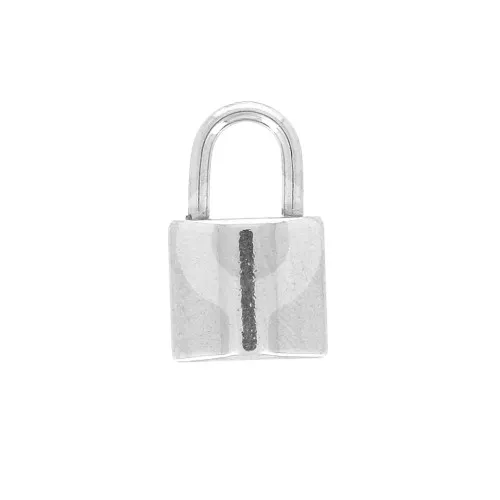 Dije candado 16x10 mm - Acero inoxidable x1