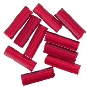 Cuentas de Rocalla Preciosa, tubos de 6,5 x 2 mm, color Siam, 20 g