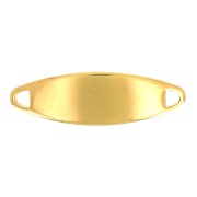 Entrepieza para pulsera a grabar 30x9 mm - Acero inoxidable Dorado x1|raw }}