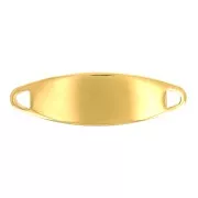 Entrepieza para pulsera a grabar 30x9 mm - Acero inoxidable Dorado x1