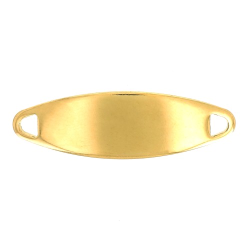 Entrepieza para pulsera a grabar 30x9 mm - Acero inoxidable Dorado x1