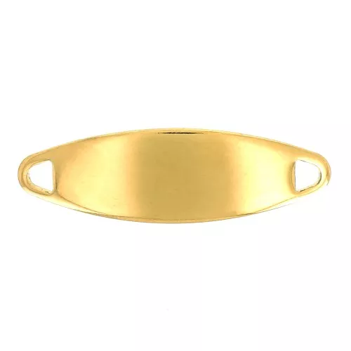 Entrepieza para pulsera a grabar 30x9 mm - Acero inoxidable Dorado x1