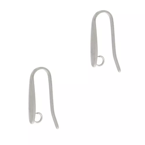 Pendientes de gancho de diseño, 17 x 3,5 mm, con aro abierto - Acero inoxidable 304 x2