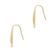 Ganchos de diseño 20x4,5 mm anilla cerrada Acero inoxidable 303L Dorado x2