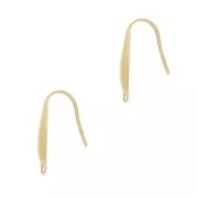 Ganchos de diseño 20x4,5 mm anilla cerrada Acero inoxidable 303L Dorado x2