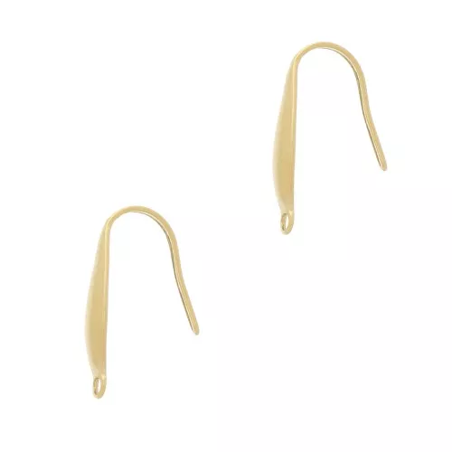 Ganchos de diseño 20x4,5 mm anilla cerrada Acero inoxidable 303L Dorado x2