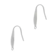 Ganchos pendientes design 19x4.5 mm con anilla cerrada - acero inoxidable x2