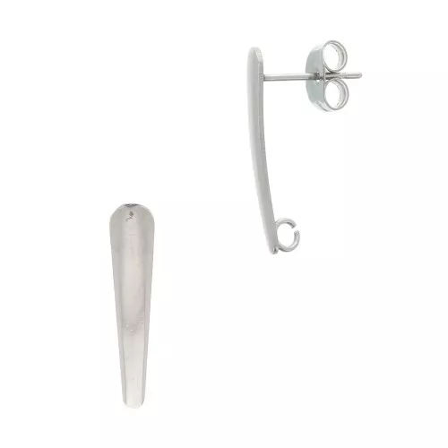 Ganchos pendientes barra con anilla abierta 20x4 mm - Acero inoxidable x2