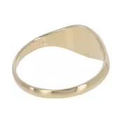 Anillo de Sello redondo para mujer talla 50 chapado de Oro 3 micras x1