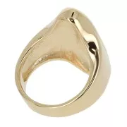 Anillo ovalado - espiga - para mujer talla 50 chapado de Oro 3 micras x1