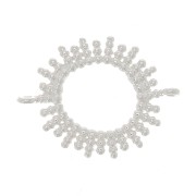 Entrepieza sol calado con pequeñas bolas 15 mm - de Plata 925 x1