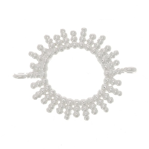 Entrepieza sol calado con pequeñas bolas 15 mm - de Plata 925 x1