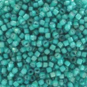 Miyuki Delica 11/0 DB1782 - Teal AB Lined White|raw }}