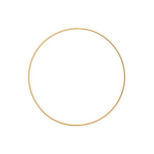 Círculo de metal desnudo para atrapasueños y pantallas 20 cm - Dorado x1