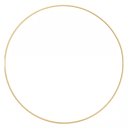 Círculo de metal desnudo para atrapasueños y pantallas 30 cm - Dorado x1