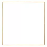 Cuadrado de metal desnudo para atrapasueños y pantallas 30 cm - Dorado x1