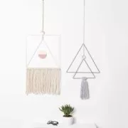 Triángulo de metal desnudo para atrapasueños, y lámparas 20 cm - Dorado x1