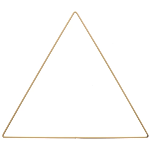 Triángulo de metal desnudo para atrapasueños, y lámparas 30 cm - Dorado x1
